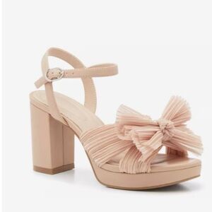 Kelly & Katie Blush Pleated Block Heels